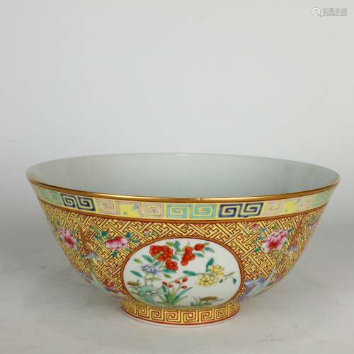 Chinese Gold-traced Enamel Bowl