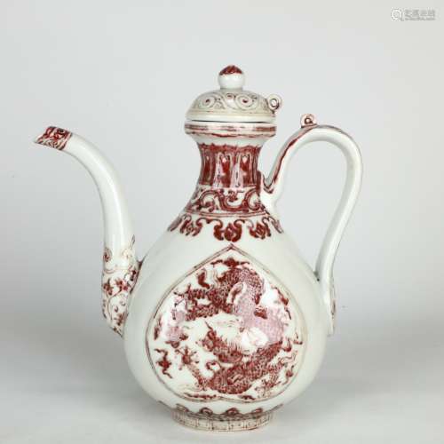 Chinese Underglaze Red Teapot