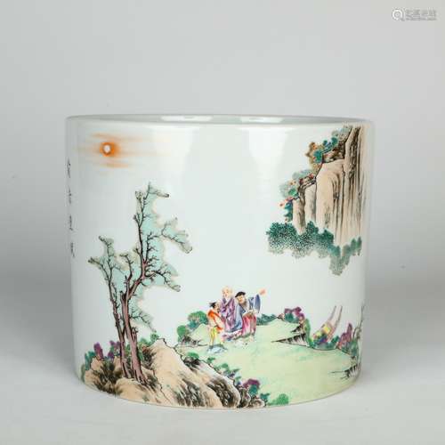 Chinese Famille Rose Brush Pot