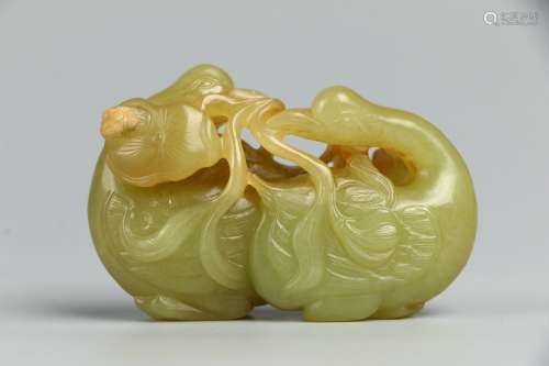 Hetian Jade Goose Ornament