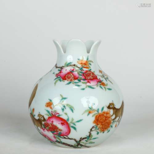 Chinese Famille Rose Zun Vessel