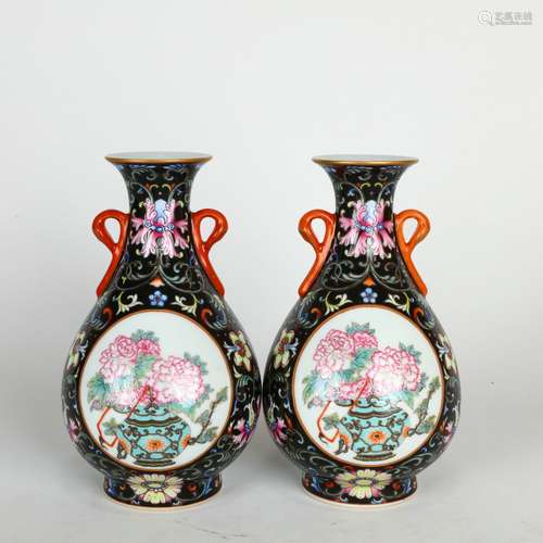 Chinese Enamel Vases