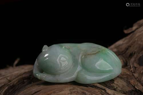 Jadeite Cat Ornament