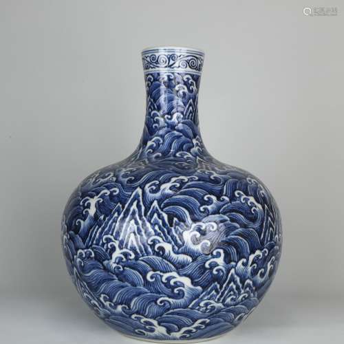 Chinese Blue-and-white Globular Vase