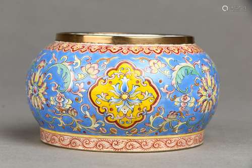 Copper Bodied Enamel Water Pot