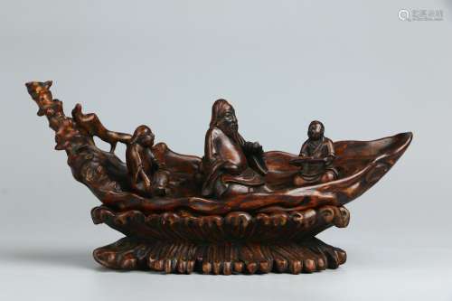 Chinese Eaglewood Boat Ornament