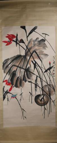 Painting:Lotus by Qi Baishi