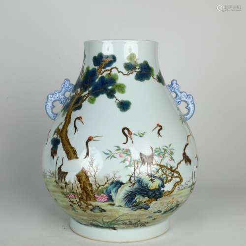 Chinese Famille Rose Zun Vessel