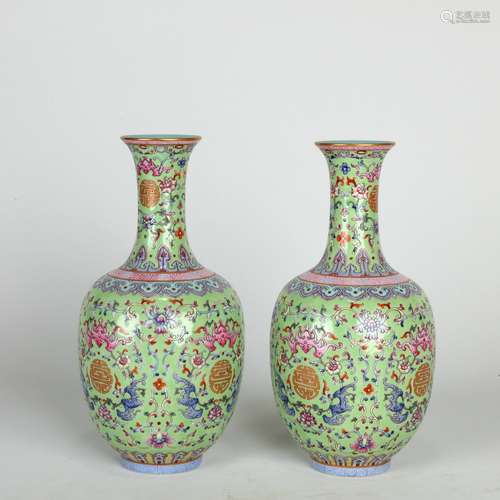 Chinese Enamel Vases