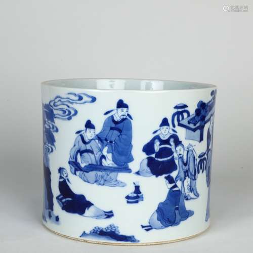 Chinese Blue-and-white Brush Pot