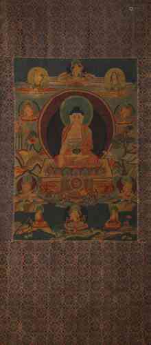 A Chinese Sakyamuni Statue Thangka