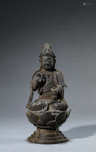 A Chinese Bronze Mahavairocana Statue