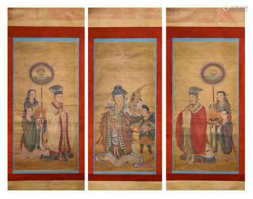 A Set of Anonymous Chinese Scroll Paintings of Buddhas