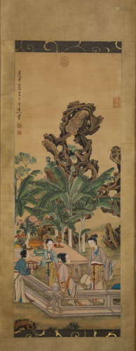 A Chinese Scroll Painting by Chen Hong Shou