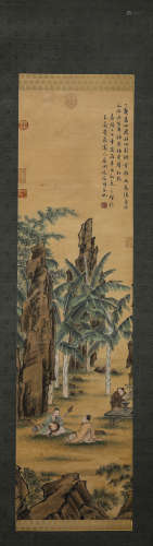 A Chinese Scroll Painting by Wen Zheng Ming
