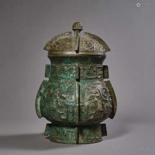 A Chinese Bronze Wine Vessel You