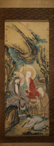 A Chinese Scroll Painting by Ding Guan Peng