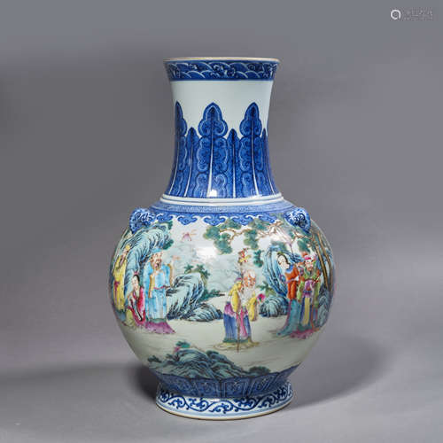 A Chinese Porcelain Famille Rose
Longevity Vase