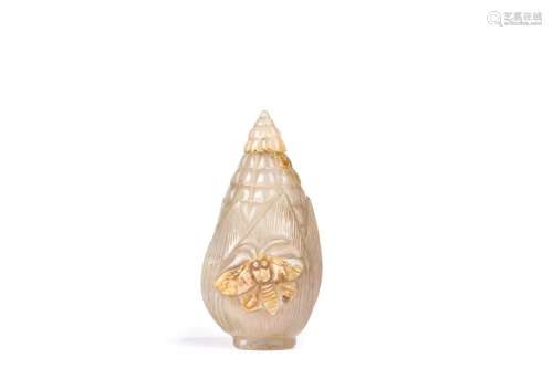Chinese Agate 'Corn' Snuff Bottle