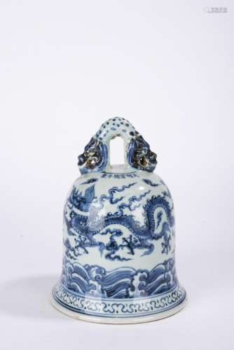 Chinese Blue and White Dragon Bell