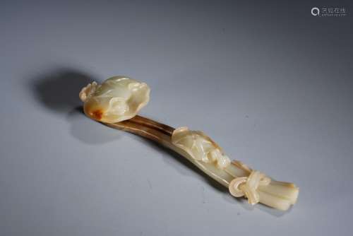 Chinese Jade Carved Ruyi Scepter