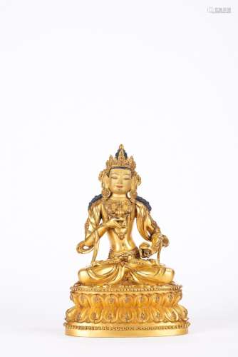 Chinese Gilt Bronze Figure of Vajrasattva