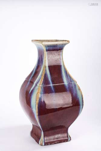 Chinese Flambe Glazed Vase