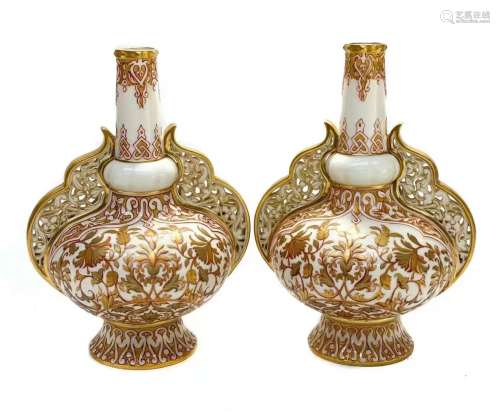 A Pair Of 19Th Century Porcelain Vase - Royal Crown Derby, C...