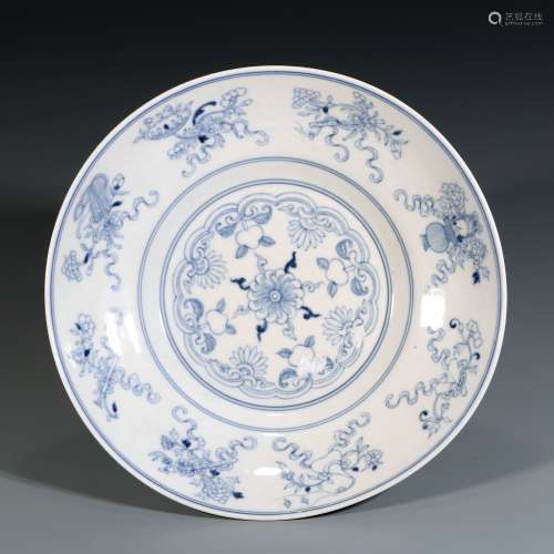 Blue And White Porcelain Dish, China