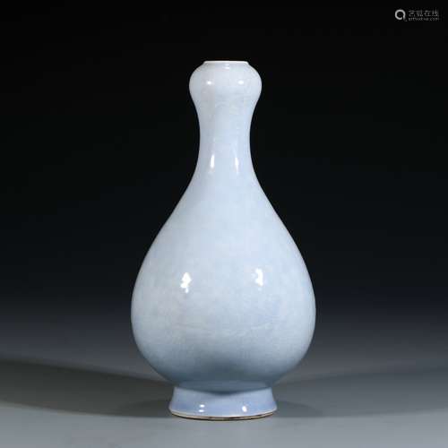 Blue Glaze Porcelain Bottle, China