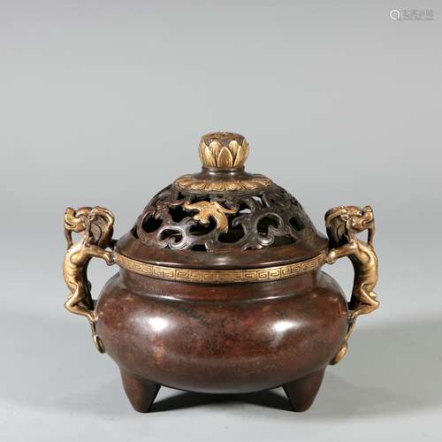 Cloisonne Dragon Incense Burner, China