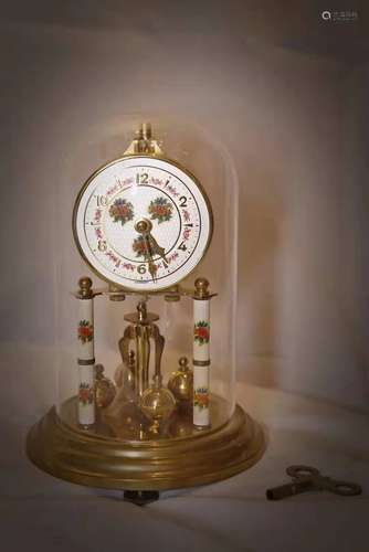 Bronze Enamel Clock