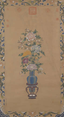 Chinese Flower Painting by Giuseppe Castiglione