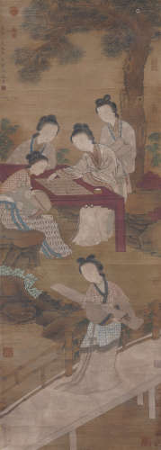 Chinese Figure Painting by Qian Xuan