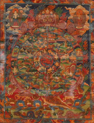 Tibetan Thangka of Samsara