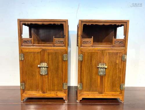 A Pair of Huanghuali Cabinets