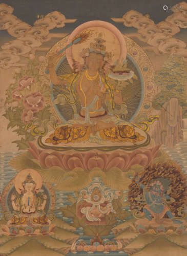 Tibetan Thangka of White Tara