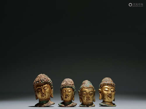 Gilt Bronze Figure of Buddha Head