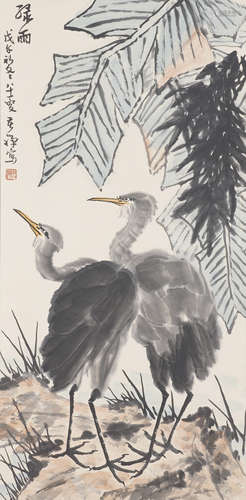 Chinese Bird-and-Flower Painting by Li Kuchan