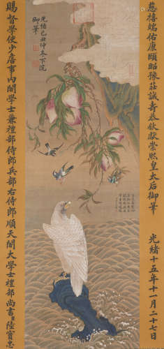 Chinese Bird-and-Flower painting by Guangxu Emperor