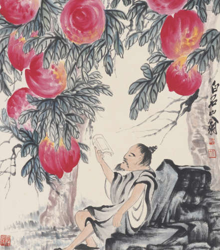 The Peaches，by Qi Baishi