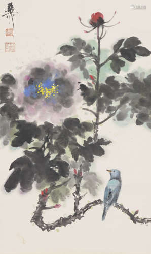 Chinese Bird-and-Flower Painting by Xie Zhiliu