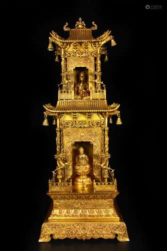 Gilt Bronze Pagoda