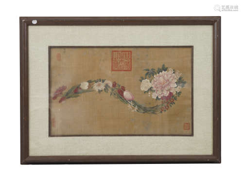 Chinese Flower Painting by Empress Dowager Cixi