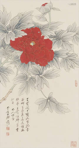 Chinese Flower Painting by Zhang Daqian