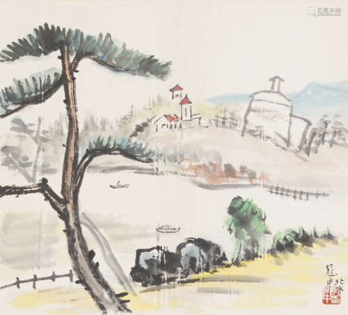 Chinese Landscape Painting by Wu Guanzhong