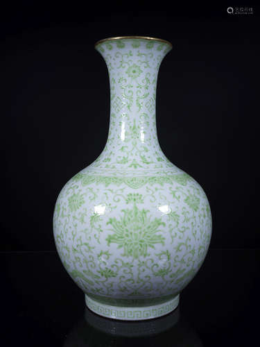 Yongzheng Famille Rose Scrolling Lotus Vase