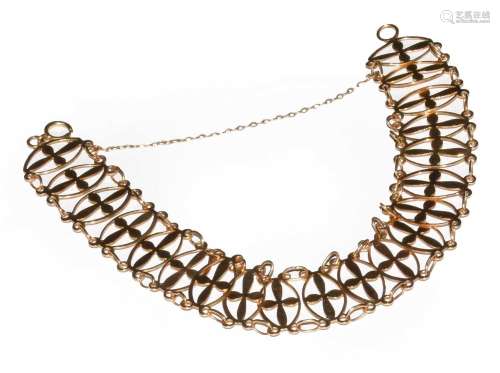 A 9 carat gold curb link bracelet, length 18.5cm; and a fanc...