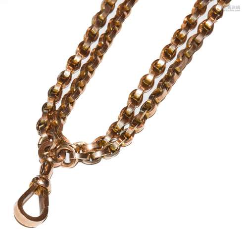 A chain, with applied marks stamped 9C, clip stamped 10C, le...