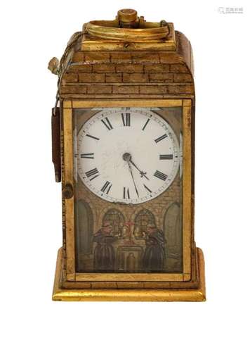 ~A quarter repeating automata carriage clock, 19th century, ...